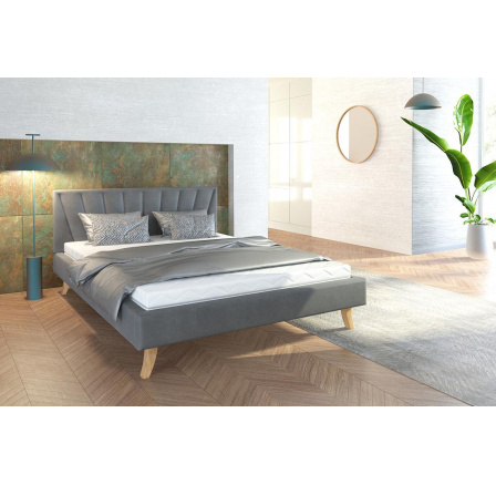 Čalouněná postel - HEAVEN TRINITY (GRAPHITE) - 140 x 200