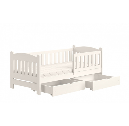 Dětská postel dřevěná Alvins DP 002 - Bílý, 80x180