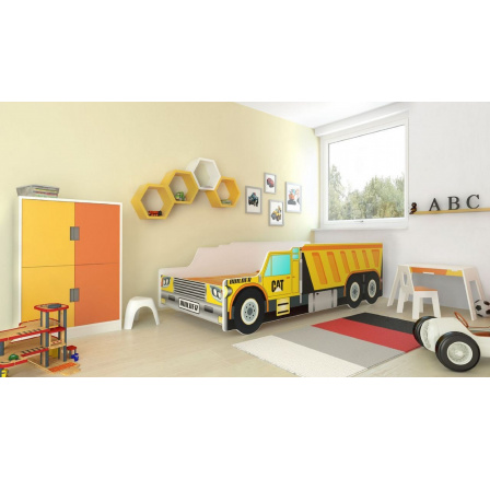 Dětská postel TRUCK - náklaďák s matrací, 140x70 cm