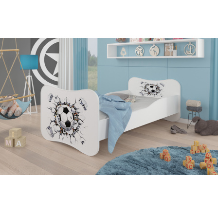 Dětská postel GONZALO s matrací, 160x80 cm, Bílá/Ball