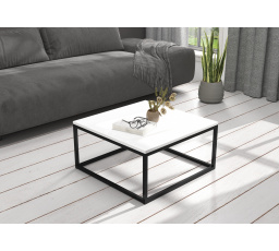 Konferenční stolek BELTEN 65x65 Black+White