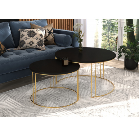 Konferenční stolek 2v1 ETTA Gold+Black