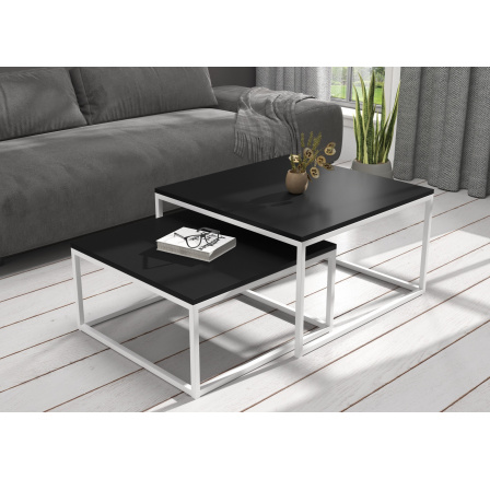 Konferenční stolek 2v1 KAMA White+Black