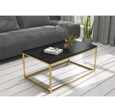 Konferenční stolek NARISA 100x60 Gold+Black