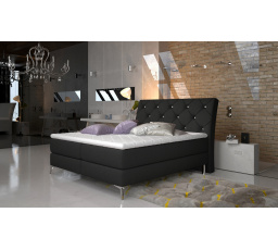 Čalouněná postel - boxspring ADEL, Sawana 14, 160x200 cm