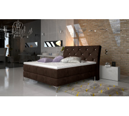 Čalouněná postel - boxspring ADEL, Kronos 06, 160x200 cm