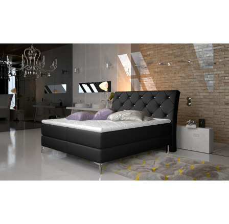 Čalouněná postel - boxspring ADEL, Soft 11, 180x200 cm