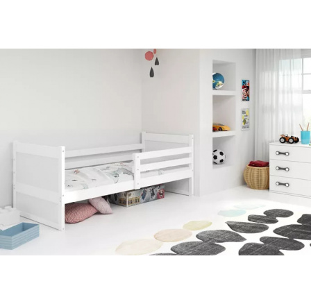 Dětská postel RICO 80x190 cm, bez matrace, Bílá/Bílá