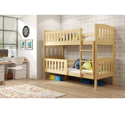 Dětská patrová postel KUBUS 90x200 cm, bez matrací, Přírodní