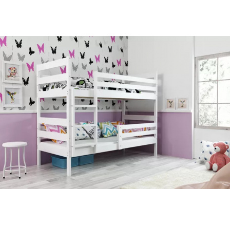 Dětská patrová postel ERYK 90x200 cm, bez matrací, Bílá