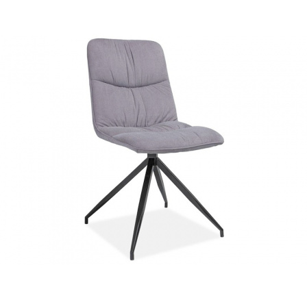 Jídelní židle ALEX, šedá/černý mat