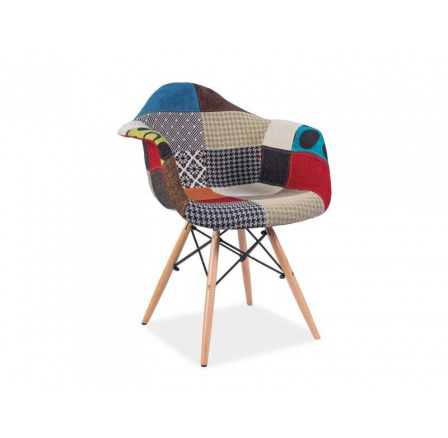 Jídelní židle DENIS A, patchwork/buk