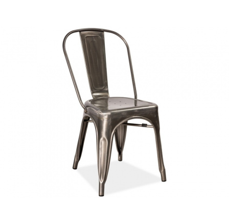 Jídelní židle LOFT, kartáčovaná ocel