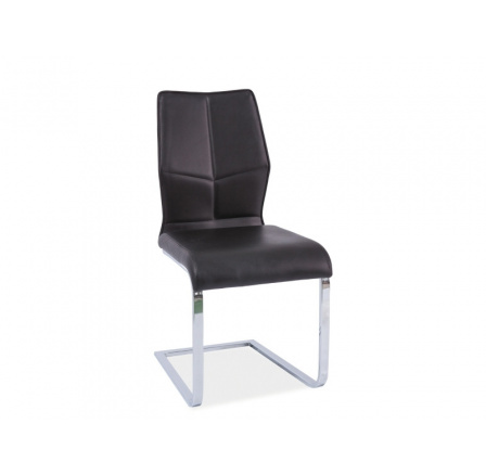 Jídelní židle H-422 černá/bílý lak, chrom
