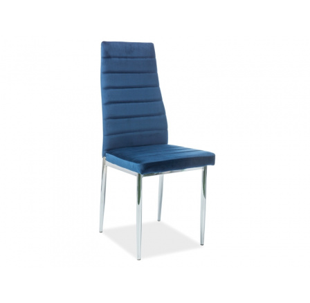 Jídelní židle H-261 VELVET, modrá/chrom