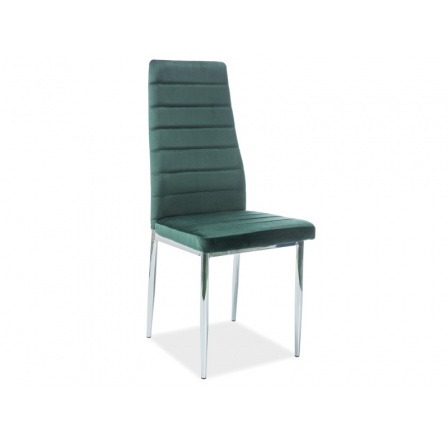 Jídelní židle H-261 VELVET, zelená/chrom