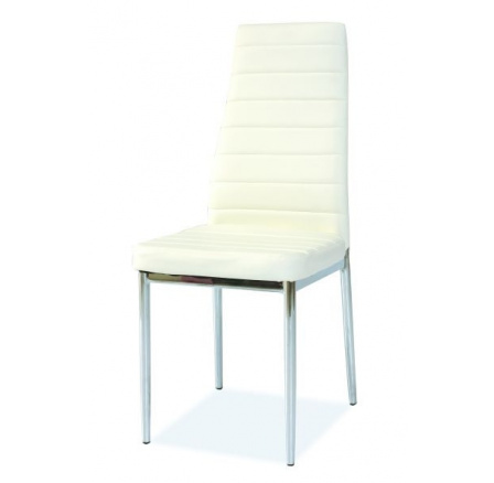 Jídelní židle H-261, bílá/chrom
